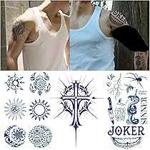 タトゥーシール マジックタトゥー おしゃれ 肌見せ 夏 消えるタトゥー No.138_never mind/2週間肌を染める MAG!C TATTOO,マジックタトゥー